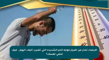 الأرصاد تحذر من أضرار موجة الحر الشديدة التي تضرب البلاد اليوم.. كيف تحمي نفسك؟